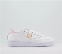 Reebok Club C 85 White Frost Berry Women Trainers Sneakers HO5814 Shoes