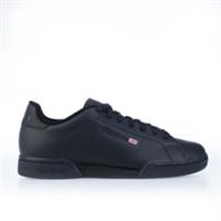 Size UK 11.5 - Reebok NPC II Black Leather Trainers Shoes Sneakers