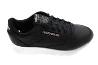 Reebok Women's Classic Leather Running Trainers Black Low Tops Lace Up New