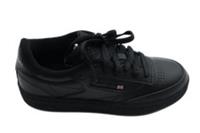 Reebok Men's Club C 85 Tennis Trainers Black/Charcoal Leather Upper Lace Up New