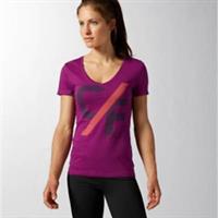 Reebok Cross Fit Graphic Pink Tee Shirt (AA1185) UK Size 4-6 (XS)     B127 - XS Regular