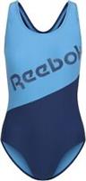 Reebok Womens Swimsuit One Piece in Two Tone Blue, Competitive Water Sports Suit - 14 Regular