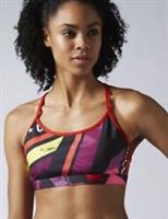 Reebok AOP Strapping Sports Bra Womens Purple Size UK Small (RefR3)