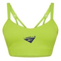 Reebok Lux Strappy Sports Bra Womens Lime Green Size UK Small (RefR16)