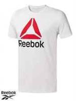 Reebok QQR Stacked White T-shirt Mens Small