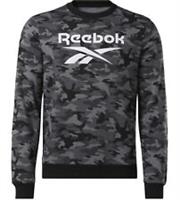 Reebok Identity Camo Jumper Mens Grey Camo Size UK XS (RefR18) - XS Regular