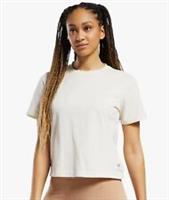 Reebok Classics Tee Top T Shirt Womens Beige Size UK Large (RefR27)