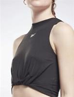 Reebok Gathered Solid Tank Top Womens Mens Black Size UK Medium (RefX30)