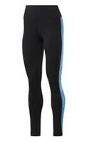 Reebok Linear Logo Leggings Womens Black/Blue Size UK Small (RefX45)