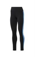 Reebok TE Linear Logo Leggings Womens Black/Blue Size UK Small (RefR3)