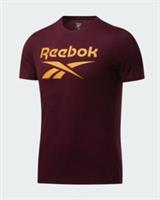 Reebok Graphic Stacked T Shirt Mens Burgundy Size UK Medium (RefR1) - M Regular