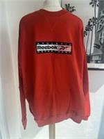 Mens Vintage Reebok Sweatshirt Sweater Orange Size XL Crew Neck New BNWT - XL Regular