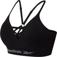 Reebok Womens Seamless Sports Bra | Women's Bras with Halter S, Black