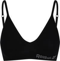 Reebok Justine Women's Crop Top | Bras for Women Made with Stretch M, Black