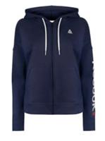 REEBOK Womens Navy Blue Linear Full Zip Hooded Sweater Hoodie Top XS BNWT - XS Regular
