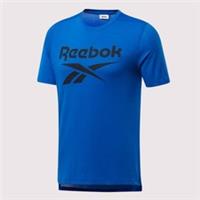 REEBOK Mens Blue Speedwick Work Out Ready Graphic Training T-Shirt Small BNWT - S Regular