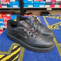 Reebok Club C 85 Shoes - All Black - UK 4 - Back to School Casual Smart Trainers