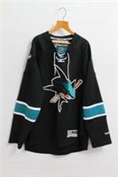 San Jose Sharks Reebok NHL Jersey Mens Size Large (L/G) Black Official