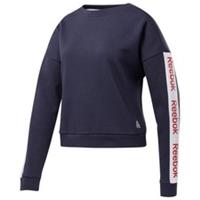 REEBOK Womens Navy Blue Linear Logo Crew Neck Sweater Ladies Large 14 BNWT - L Regular
