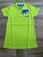 Vintage 1990s Reebok Pique Polo T-shirt Dress Size 26 Age 7/8 Neon Green BNWT