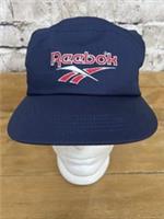 Vintage 1990s Reebok Cap Embroidered Vector Logo Navy Blue Hat One Size BNWT