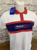 Vintage Reebok Polo T-Shirt Boys 28 BNWT OG Rare Red White