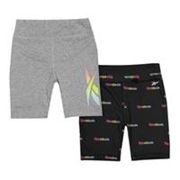 Reebok Girls Slim Shorts (Pack of 2)18-24 Months Black GT13472