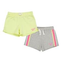 Reebok Girls Heather Shorts (Pack of 2)3-4 Years Light Grey Heather GT13629