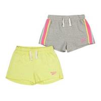 Reebok Girls Cotton Blend Side Stripe Shorts (Pack of 2) GT13879