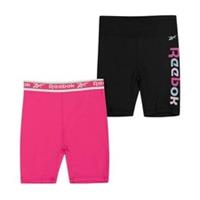 Reebok Girls Shorts (Pack of 2)11-12 Years Fuchsia/Black GT18979