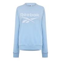 Reebok Womens/Ladies Logo Crew Neck Crop Sweatshirt4 UK - 6 UK Blue GT23504 - 4 UK - 6 UK Regular