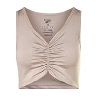 Reebok Womens/Ladies Ruched Cropped Tight Tank Top4 UK - 6 UK Boulder GT26307 - 4 UK - 6 UK Regular