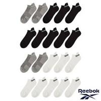 Reebok Men's Trainer Sock, Low cut design, Arch support, Gym, Training, 10 Pack - One Size Regular