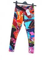 Reebok Speedwick multicolour ladies gym workout leggings full length size S New