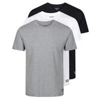 Reebok Men's Santo Shirt Black/White/Grey Marl Pack of 3 Cotton Blend