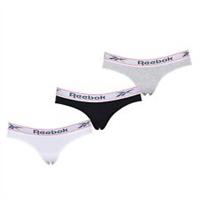 Reebok 3 Pack Aria Briefs Ladies Underwear Underclothes Stretch Elasticated - 10 (S) Regular