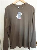 Reebok Classic Mens Brown Cotton Long Sleeved T-shirt Size M