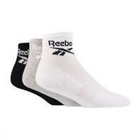 Reebok Mens 3P Ankle Sock 00 Quarter Socks - 8.5-10 Regular