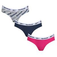 Reebok Womens Rver Briefs 3 Pack Hipster - 10 (S) Regular