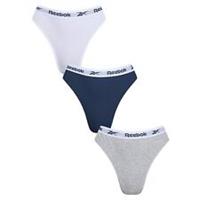 Reebok Womens Stve Thong 3 Pack Briefs - 12 (M) Regular