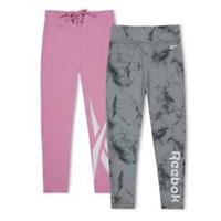 Reebok Kids 2 Pack Vector Lgng Baby Leggings Activewear Training Sports Bottoms - 4-5 Years Regular