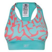 Reebok Womens Running Printed Sports Bra Training Fitness Gym Crop Top High - 2XS Regular