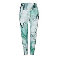 Reebok Womens Lux Bold High Waisted Liquid Abyss Print Leggings Activewear - XS Regular