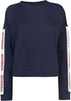Reebok Linear Logo Crew Neck Jumper Womens Navy Size UK Small (RefR2)