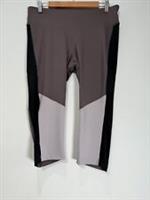 Reebok Leggings Capri 3/4 Speedwick Colourblock Gym Yoga Size XS 4-6 Purple