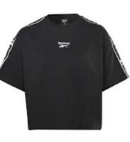 Reebok Tape T Shirt Womens Black Size UK 8-10 (RefR9)