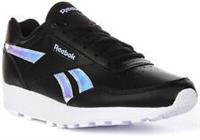 Reebok Lace Up Run Die Cut Eva Midsole Womens Trainer Black Silver UK 4 - 6.5