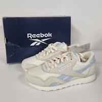 Reebok Womens Classic Nylon Trainers - Chalk / Blue, Size 3 UK