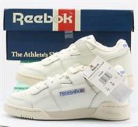 REEBOK WORKOUT PLUS VINTAGE UNISEX TRAINERS CHALK PAPER WHITE RRP £90 AD