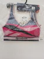 Reebok DILARA Seamless Sports Bra Crop Top in Pink Pattern Womens UK 14(L) BNWT. - 14 Large Regular